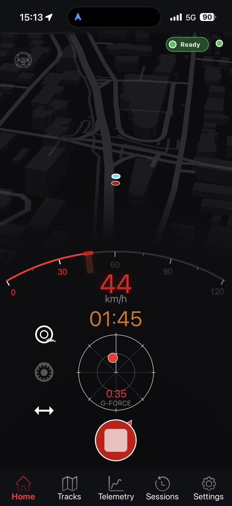Live delta against your best lap